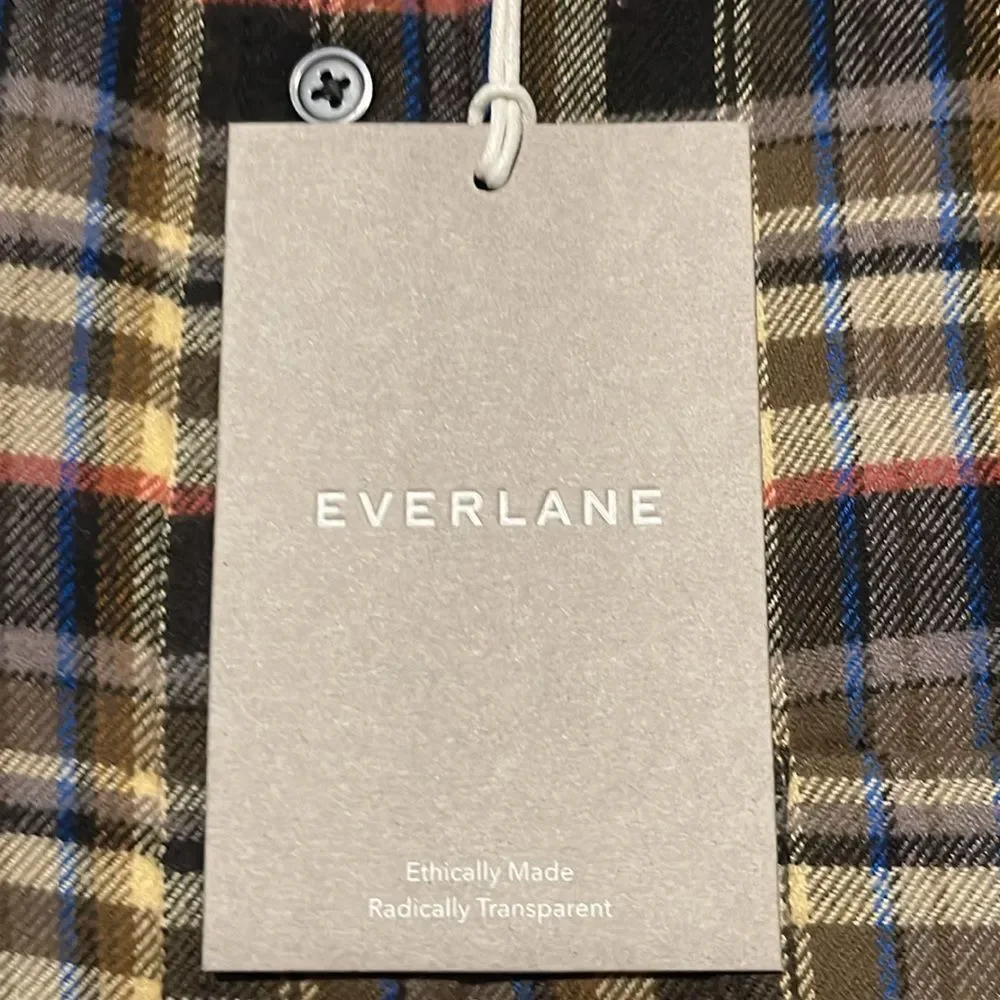 Everlane NWT The Boxy Plaid Flannel Size Small - Picture 9 of 12